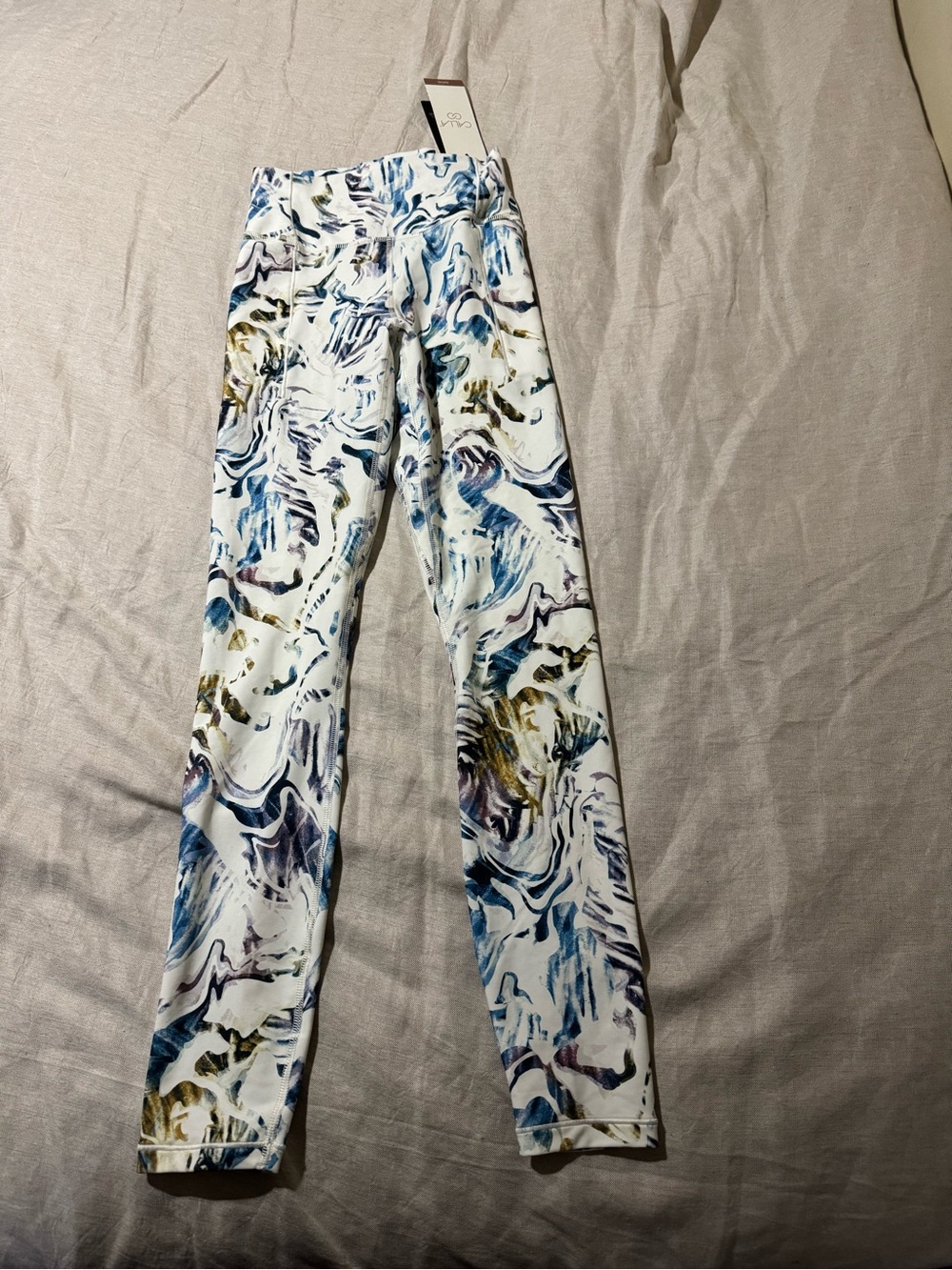 CALIA Inspire Collection High Rise 7/8 Leggings XS Marble Print Nwt
